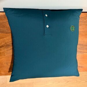 One-of-a-kind Masters Golf Polo Accent Pillow | 17 x 17 | Deep Teal w/ Logo